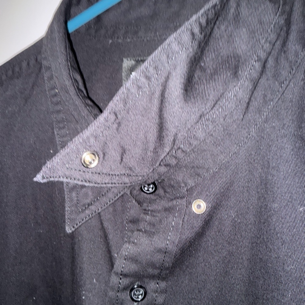 Harley-Davidson Black Collared Button-Down Shirt with Eagle Patch 2XL - Picture 3 of 8